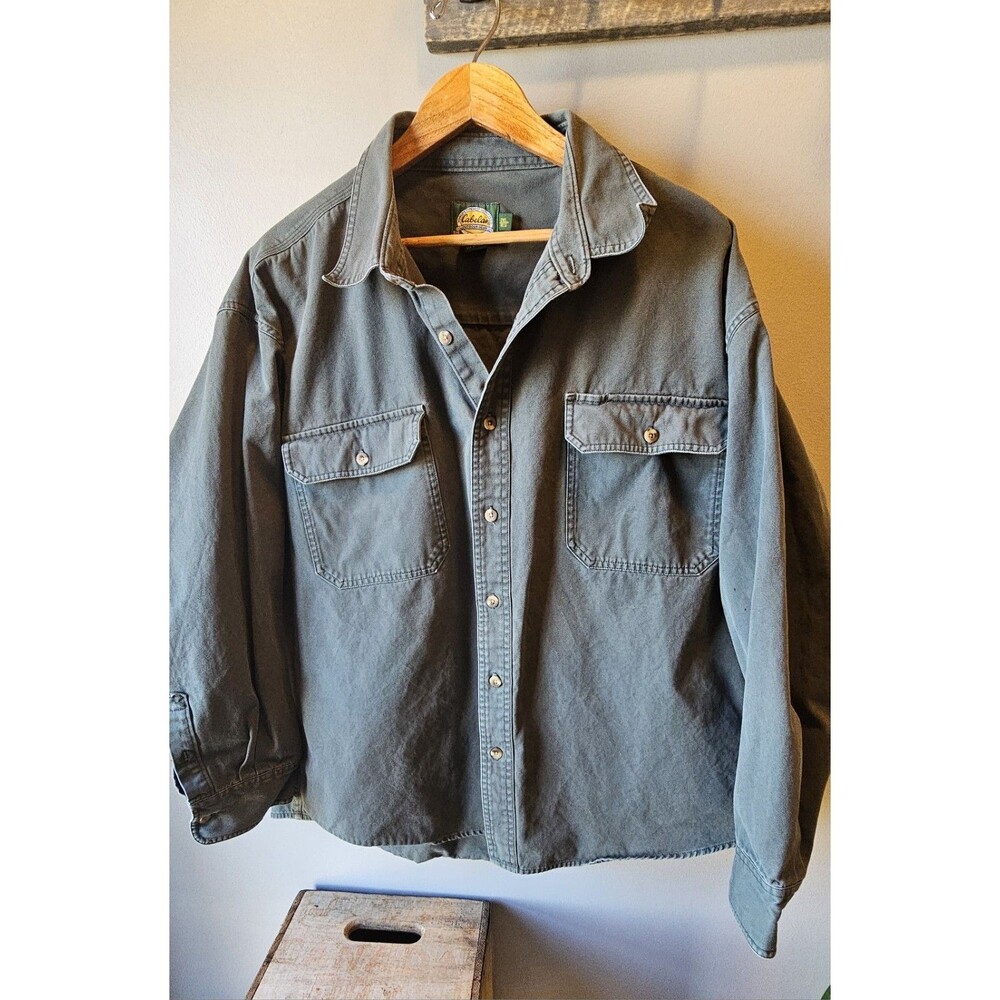 Cabela's Sunwashed Canvas Shirt Mens 2XL Tall Workwear